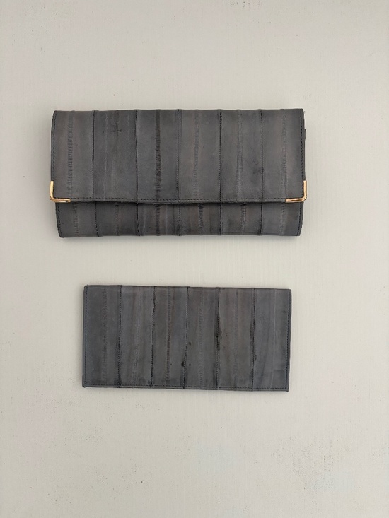 Handbags - NEW Eel Skin Wallet and Checkbook Holder Insert